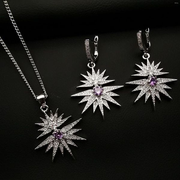 Collier Boucles D'oreilles Ensemble Tout Fleur Explosive Deux Pièces C'est Le Cadeau Parfait Pour Votre Amante Mère Fille