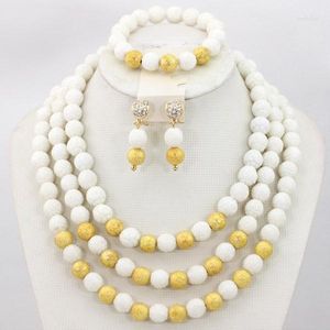 Ensemble collier et boucles d'oreilles en perles de corail, bijoux de mariage nigérian, mariée africaine, haute qualité