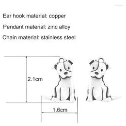 Collier Boucles d'oreilles Set Fashion Pit Bull for Women Drop Dop Migne Dog Pendant Colliers Mesdames Pet Set Gifts Bijoux Femme