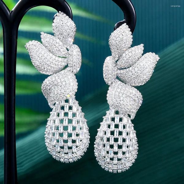 GODKI – ensemble de 2 pièces de collier et boucles d'oreilles pour femmes, bijoux de luxe à la mode, pour fête de mariage, en Zircon complet, pour mariée de dubaï, 2024