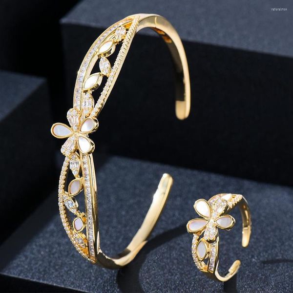 Conjunto de pendientes y collar GODKI, diseño de serpiente de lujo a la moda, brazalete llamativo, conjuntos de anillos para mujer, boda, Zirconia cúbica, diario de Dubái