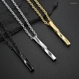 Collier Boucles d'oreilles Set Ins Harajuku Japonais et coréen Cold Style Spiral Straight Titanium Steel Mobius Men Tendy Men de hip-hop Wear Hip-Hop