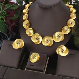 Janekelly – ensemble de 3 pièces de collier et boucles d'oreilles en zircone cubique, bijoux de mariage de luxe du Nigeria, cristal CZ, S2403093N