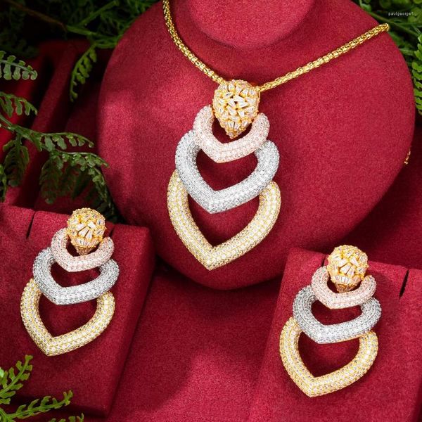 Jimbora – ensemble de boucles d'oreilles et collier, Bracelet de luxe, bague pour femmes originales, cadeau de fête de mariage en russie et dubaï