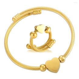 Ketting oorbellen set jinhui roteerbare draaiprart charme sieraden voor vrouwen roestvrijstalen waterdichte angstring anti-stress armband