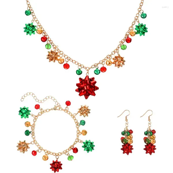 Ensemble collier et boucles d'oreilles KMVEXO, colliers ras du cou de noël, cloche, flocon de neige, ensembles de bracelets pour femmes, bijoux en alliage tendance, cadeau de l'année 2024