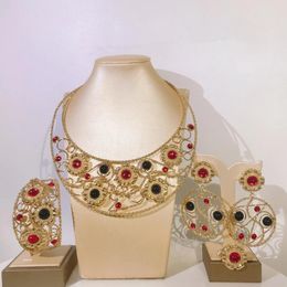 Boucles d'oreilles de collier Définir les dernières bijoux conceptions femmes Bangle Ring en gros de livraison gratuite