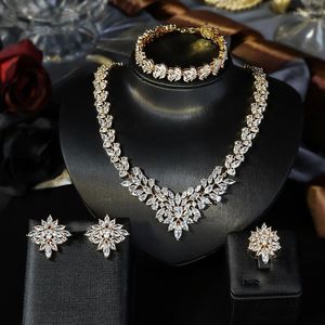 Conjunto de collar y pendientes, joyería de lujo para mujer, conjuntos de marcas, pulsera y anillo, 2023