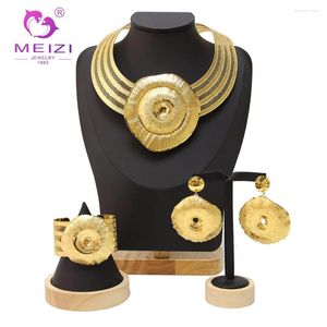 Boucles d'oreilles de collier Set Meizi Jewelry African Luxury Gol