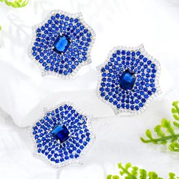 Ketting oorbellen set Missvikki luxe groen blauwe ring Super CZ voor edele vrouwen bruids bruiloft prachtig sprankelend cadeau