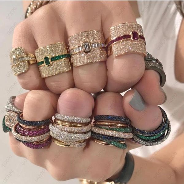 Pendientes de collar Conjunto de anillo de lujo de missvikki Combinación apilable Mezcla Match Fingers anillos para mujeres aniversario de bodas