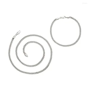 Ensemble collier et boucles d'oreilles MxGxFam Figaro et Bracelet, bijoux pour hommes, couleur or blanc, longueur 45cm, largeur 19cm, avec cuivre environnemental