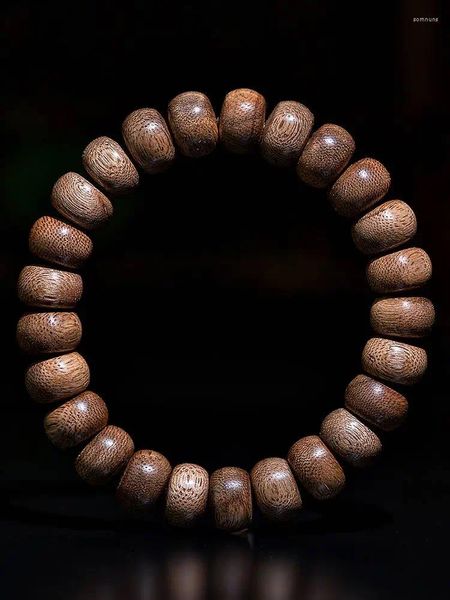 Ensemble de collier et boucles d'oreilles en bois d'agar Kalimantan naturel, chaîne à main, perles de bouddha, Bracelet de perles boulier pour femmes