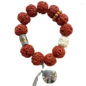 Ensemble collier et boucles d'oreilles, Bracelet Maharajra Bodhi naturel pour hommes, graines de noyer, étoile, lune, perles de bouddha pour femmes