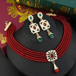 Collier boucles d'oreilles ensemble Neovisson maroc mode tour de cou boucle d'oreille mariée mariage bijoux main dames préférées