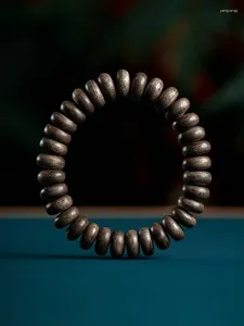 Wen Lai – ensemble de boucles d'oreilles et collier en bois d'agar pour femmes et hommes, matériaux anciens, perles de bouddha en bois, perle de boulier à cercle unique
