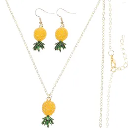 Collier boucles d'oreilles ensemble ananas boucle d'oreille femmes bijoux bijoux pour Kit Vintage