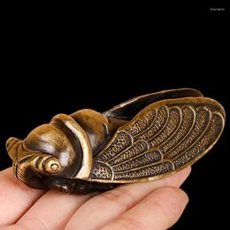 Collier Boucles d'oreilles Set Copper en cuivre massif en laiton cicade Poids de papier et impressionnants guidon d'artefacts en bronze Cadeaux d'artisanat