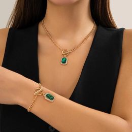 Pendientes de collar Conjunto de puro de moda de verdes