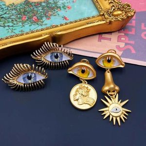 Ensemble collier et boucles d'oreilles Qingdao, bijoux médiévaux, Vintage, yeux asymétriques, nez égyptien Standard rétro