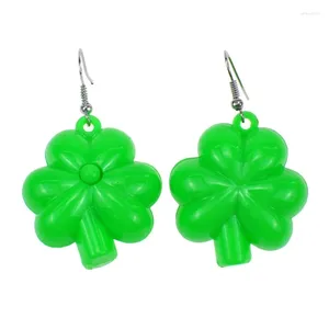 Ketting Oorbellen Set Shamrock Clover-Hoofdband Oorbel LED Voor St Patricks Day Decor