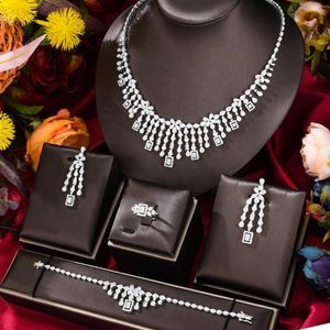 Collier boucles d'oreilles ensemble Soramoore luxe Bracelet anneaux 4 pièces pour femmes nigérian mariage bijoux cadeau