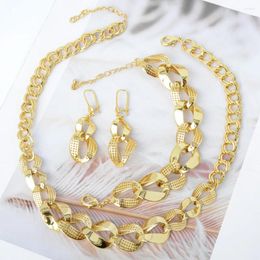 Ensemble collier et boucles d'oreilles bohème ensoleillé, Bracelet plaqué or pour femmes, haute qualité, cadeau d'anniversaire romantique de mariage