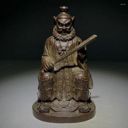 Boucles d'oreilles de collier Ensemble d'anciens objets dénichés: Zhang Tianshi Statue Purple Copper rembourré Zhong Kui Bouddha Goods Collection