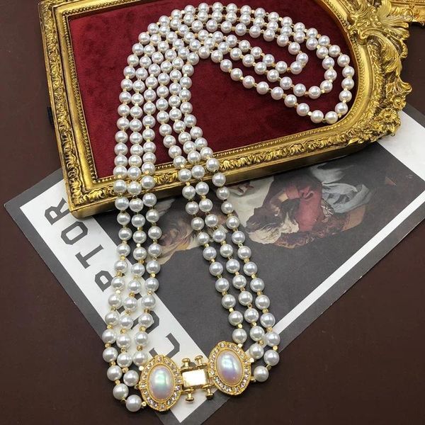 Collier Boucles d'oreilles Set Vintage Mediévale Bijoux pour femmes pour fille Gold plaqué multiple