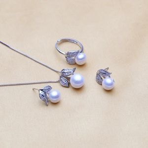 Ensemble de boucles d'oreilles et collier en perles de WATTENS, accessoires de bijoux, en argent Sterling 925, pendentif naturel, bague, cadeau d'amour pour femmes