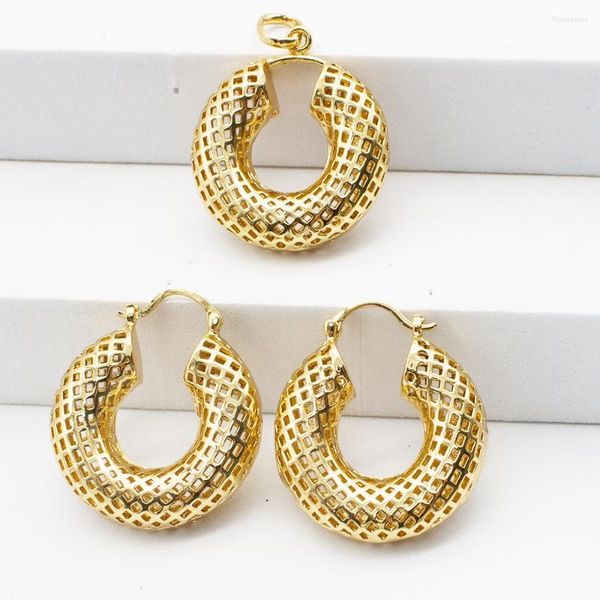 Collier Boucles d'Oreilles Ensemble Femme Luxe Qualité Doré Pendentif Elégant Africain Dubaï Dorée Pour Femme Mariage Soirée Usage quotidien