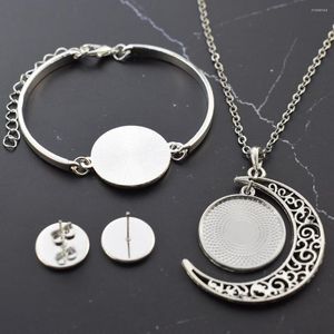 Ketting Oorbellen Set Vrouwen Sieraden Mooie Poppy Patroon Armband Doos Verpakking Mode Zilveren Kleur Cadeau Voor