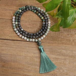 Collier Boucles d'oreilles Set Y1ub Pine Stone Bracelet Yoga Meditation Tibetan Natural Bijoux