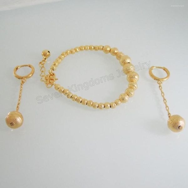 Collier Boucles d'oreilles Ensemble PLAQUÉ OR JAUNE 7.9