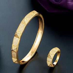 Ensemble collier et boucles d'oreilles Zlxgirl, bijoux classiques de mariage, Bracelet en or, boucles d'oreilles, perles africaines fines, Bracelet en cuivre et zircone Aneis