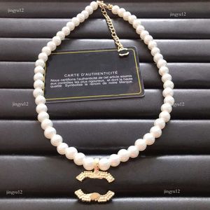 Ketting EEFS Pearl Designer kettingen Stempel hanger ketting c-letter koper legering paar sieraden accessoires voortreffelijk geschenk birt s