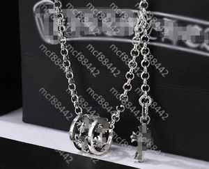 Collier Tendance De La Mode Croix Petite Taille Marque Couples Japonais Et Coréens Chaîne De Clavicule Hommes Femmes Pendentif Individuel Thai Argent Jq2k