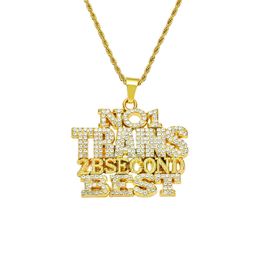 ketting voor herenketen Cuban Link Gold Chains Iced Out Sieraden Hip Hop Diamond Set Alphanumeric Pendant Necklace