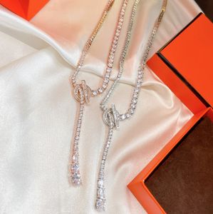 collier pour femme couple de créateurs diamant plaqué or 18 carats T0P Advanced Materials reproductions officielles cadeau en cristal pour petite amie 020