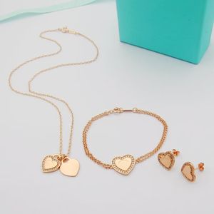 Collier pour femmes bijoux bracelets créateur de mode bijoux luxueux chaîne personnalisée coeur amour pendentif colliers cadeaux Tiffanier