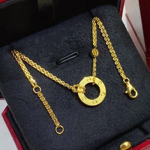 Ketting voor vrouwen houden van ontwerper Diamond Gold vergulde 18k juwelenmerkontwerper Crystal Exquisite Gift