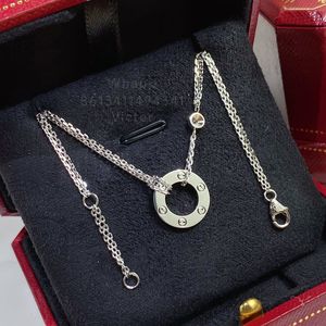 ожерелье для женщин LOVE дизайнерский бриллиант Позолота 18K официальные репродукции ювелирных брендов дизайнерский кристалл изысканный подарок 006
