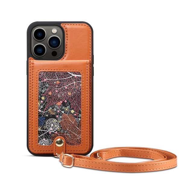 Collier Graffiti Coque de téléphone pour iPhone 14 13 Pro Max Durable Lanière réglable Plusieurs emplacements pour cartes Portefeuille en cuir Embrayage Béquille Couverture arrière Antichoc