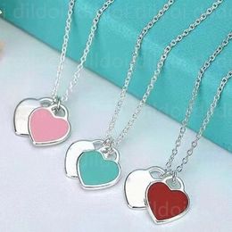 Collier Heart for Woman Love Bijoux Colliers Gold Chain Men Femmes Luxury Femmes 925 Gift Silver Silver H4TF #