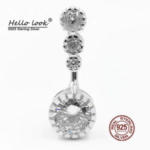 Ketting HelloLook 925 Sterling Zilver Navel Piercing Dangle Sieraden Zirkoon Navelpiercing Leuke Sexy Body Piercing Sieraden Accessoires