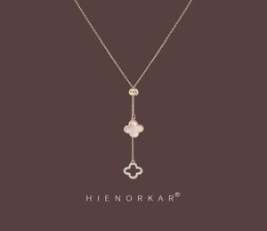 ketting Hoog niveau gouden Klaver dames039s netto rode persoonlijkheid kraag ketting sieraden eenvoudige niche Design Hanger9331516