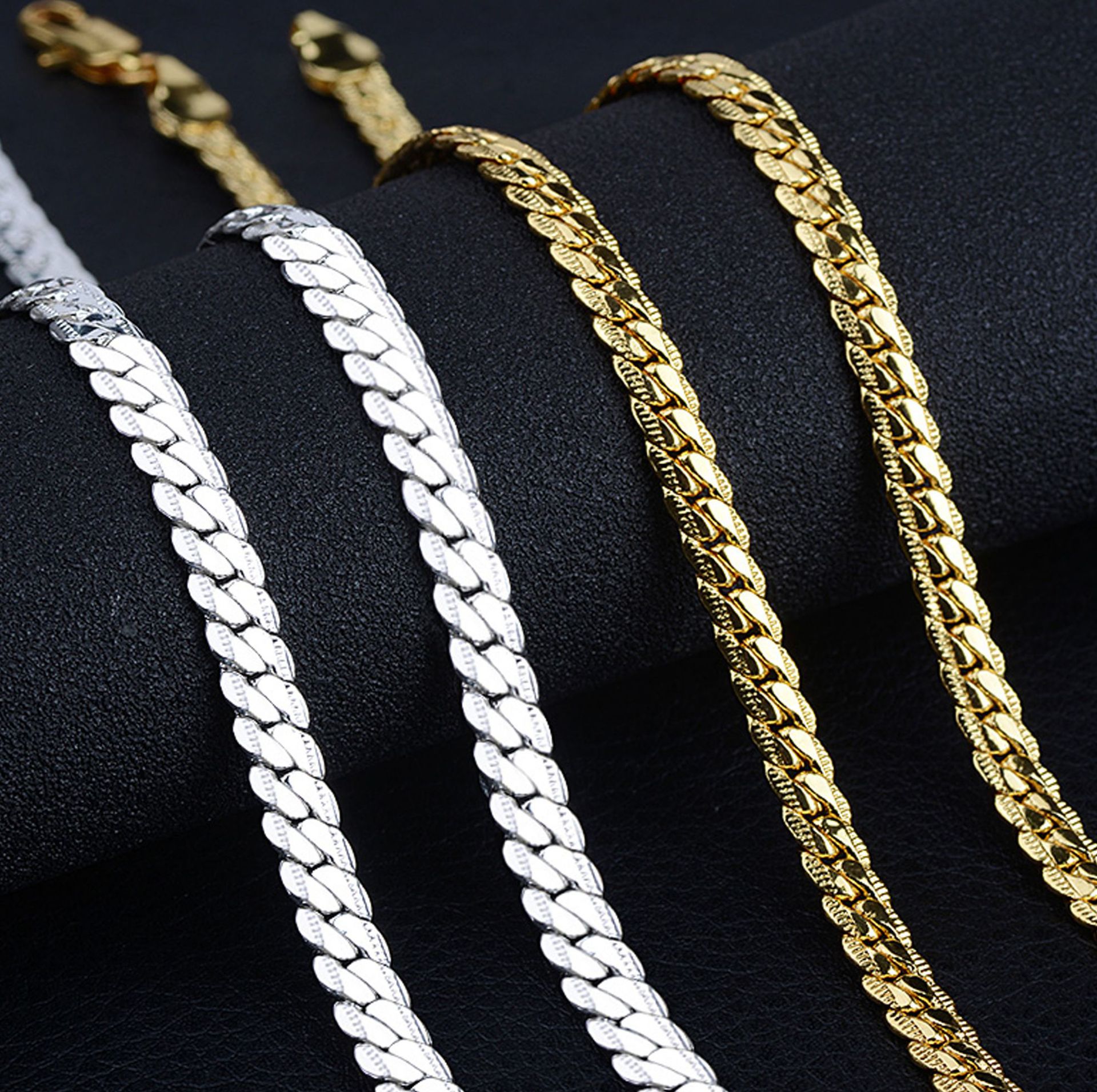 Halsketten-Schmuck Exquisiter 5-mm-Vollseiten-Halsketten-Schmuck