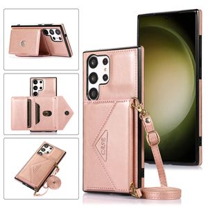 Collar Funda de teléfono Vogue con sobre magnético para iPhone 14 13 Pro Max Samsung Galaxy S23 Ultra S22 Plus A52 A72 5G A13 A53 A33 LG Stylo 6 7 Ranura para tarjeta Cartera de cuero Shell