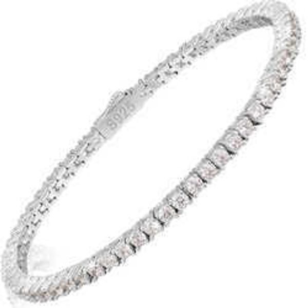 Collier Bracelet de chaîne Moissanite 925 VVS STERLING VVS Tennis Pass Diamond Test Free Graved Bling Mens Fine Jewelry Femmes