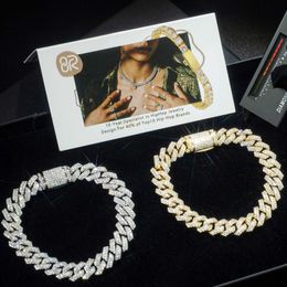 collier chaîne moissanite personnalisé 10k or massif bracelet cubain Vvs testeur de diamant Pass Ice Out Hip Hop 14k or véritable personnalisé